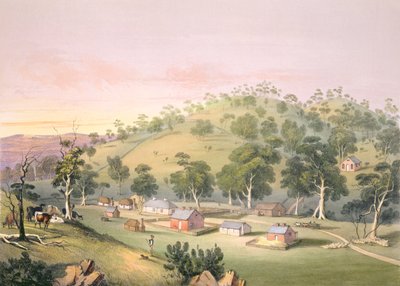 Evening at Angaston, South Australia, 1846 by George French Angas